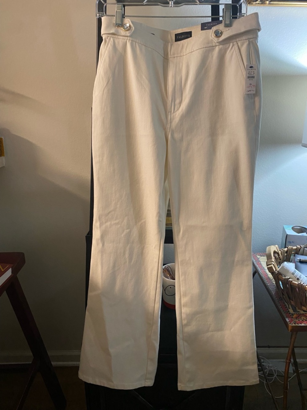 Talbots Cream Men's Straight-Leg Chinos